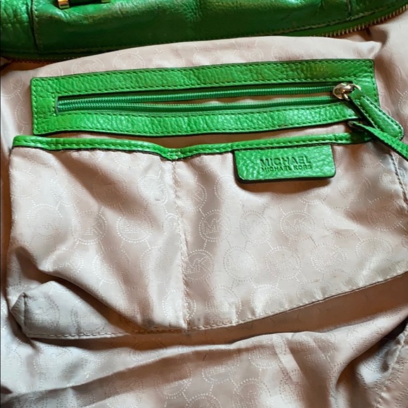 Green Michael Kors Purse with Strap - Picture 6 of 9